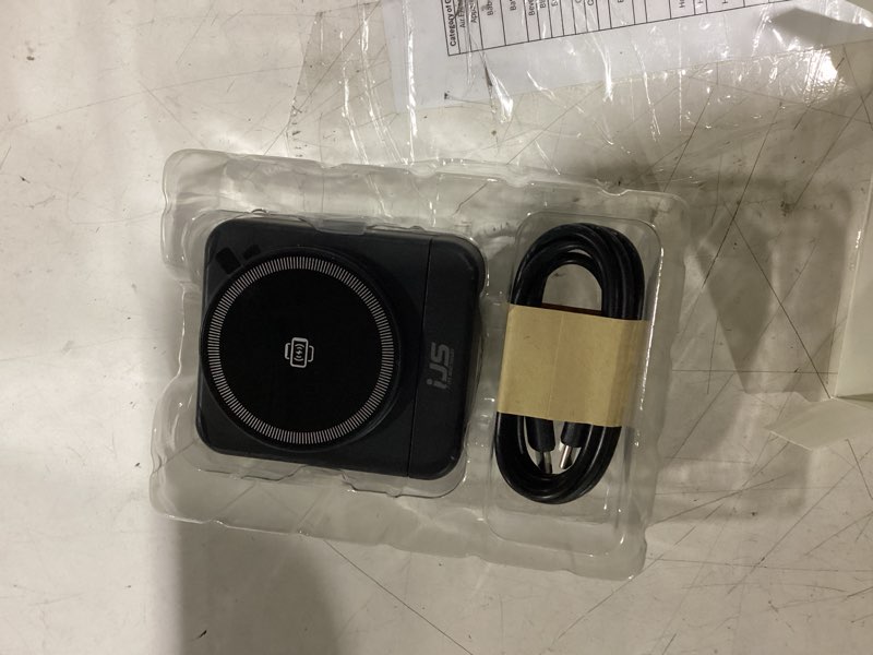 Condition photo showing Good Condition for it's just smart 3-in-1 magnetic wireless charging station for apple & samsung devices, dual-sided rotating watch charger, 15w fast foldable charger - black
