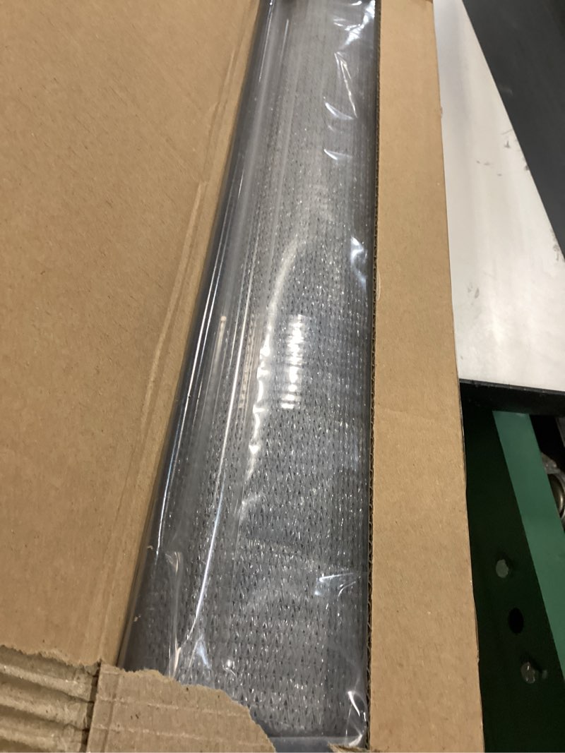 Condition photo showing Good Condition for outdoor roller shade, exterior cordless patio roll up blinds with splicing design, cordless shade cloth roll blinds for porch gazebo pergola balcony backyard (6' w x 6' h, grey) gray 72"w x 72"h