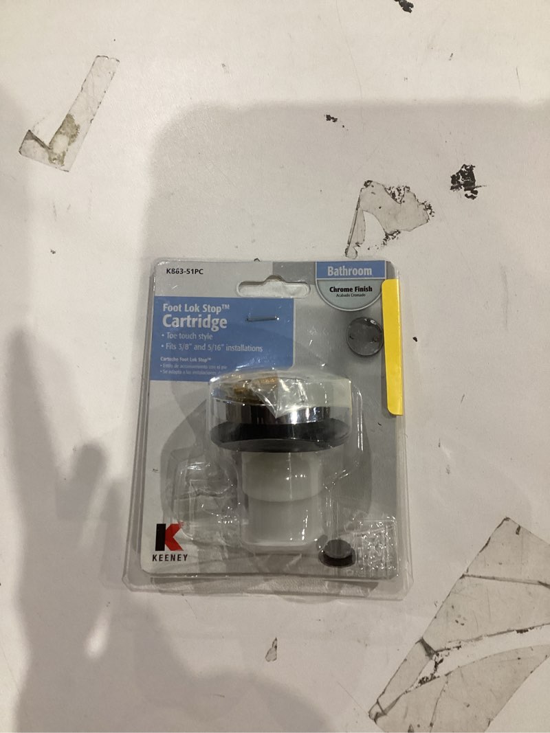 Condition photo showing As Is for plumb pak cartridge foot lok pol chrome k863-51pc