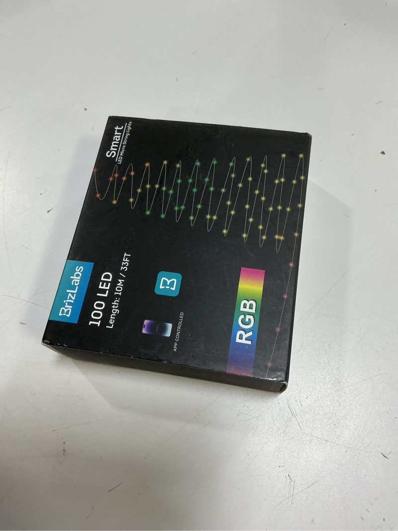 Condition photo showing item condition for BrizLabs Smart Fairy Lights, 33ft 100 LED Color Changing Fairy Lights Work with Alexa/Google Home, WiFi Rainbow Christmas Light Dimmable RGB Twinkle Starry Light for Christmas Tree Home Party Decor 100 LED Smart(Silver Wire)