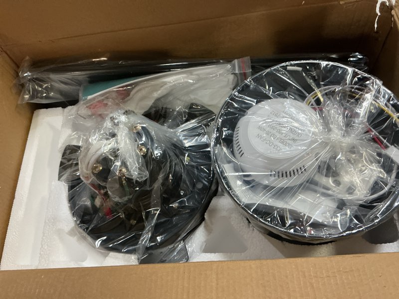 Condition photo showing New/Like New for Ceiling Fans with Lights - 42 Inch Low Profile Ceiling Fan with Light and Remote, Reversible DC Motors, 3CCT Dimmable Timer Noiseless, Black Flush Mount Ceiling Fan for Bedroom/Living Room 42 Inch Black