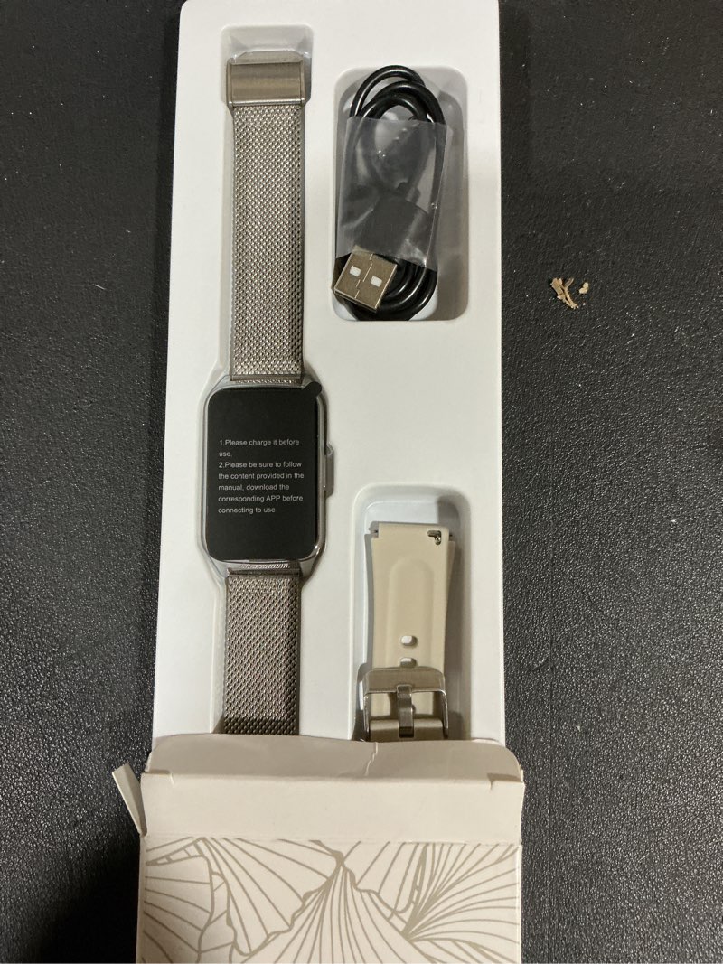 Condition photo showing New/Like New for Fitness Tracker Watch for Women Men, Step Counter Compatible with iPhone Android, IP68 Waterproof Activity Tracker with Sleep Monitor, 110+ Sports (Classic, Silver, 1.57) 1.57 Classic Silver