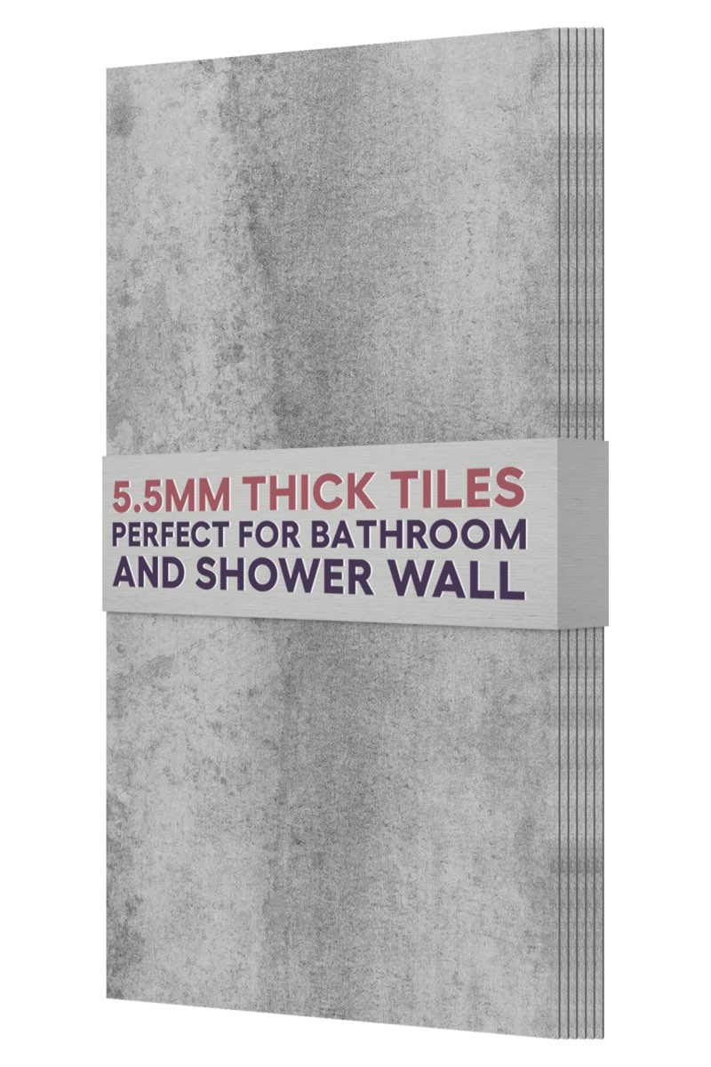 waterproof peel and stick tiles for bathroom and shower, heat-resistant decorative tile planks – noa