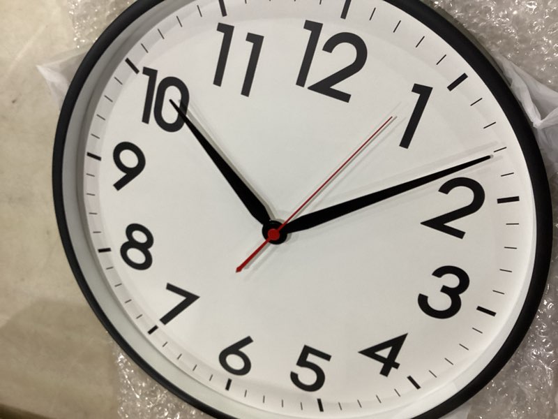 Condition photo showing Good Condition for akcisot 16 inch wall clock large silent non-ticking wall clocks battery operated - analog classic clock decorative for living room, office, home, school(black) a_black 16 inch