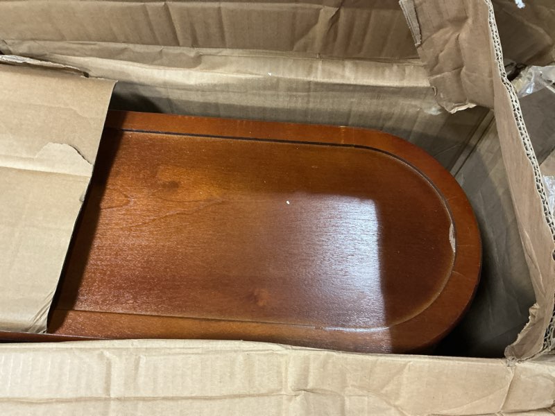 Condition photo showing Good Condition for little tree wood end table with 2 drawers sofa side table, no assembly required vintage slim nightstand bedside table for bedroom brown 23.6 d x 10.8 w x 23.6 h inch