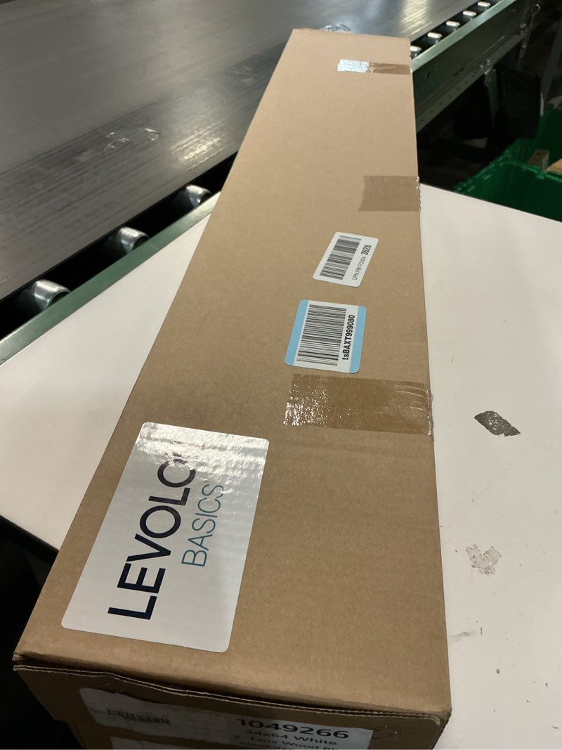 Condition photo showing New/Like New for LEVOLOR Basics Cordless Light Filtering Faux Wood Blinds, Easy to Install 2” Blinds for Windows, Timeless Look, Fits up to 34” Width and 64” Length, Home Solution for Any Space or Room 34"W x 64"H White 1