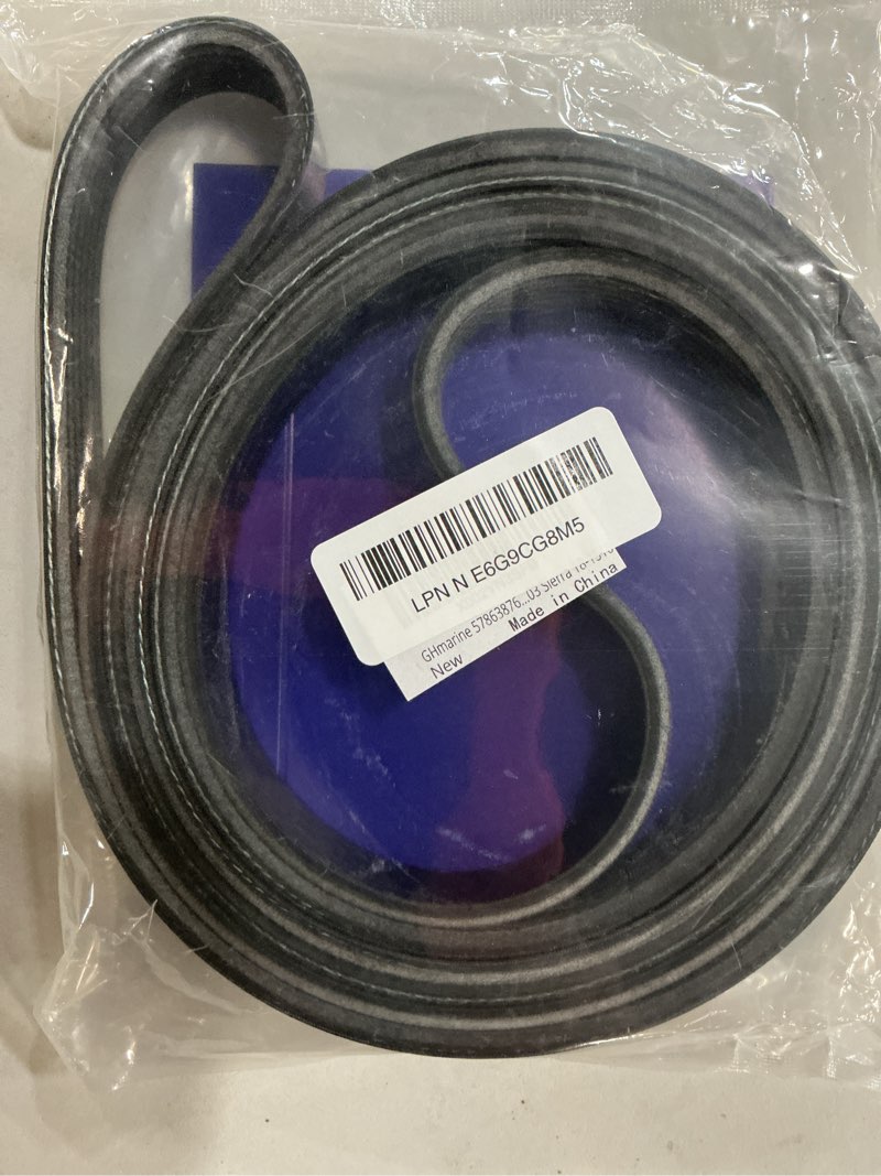 Condition photo showing Good Condition for ghmarine 578638763 serpentine belt for mercruiser v6 v8 alpha bravo 57-862807 57-862087a1 57-865615003 57-865615q03 sierra 18-15100
