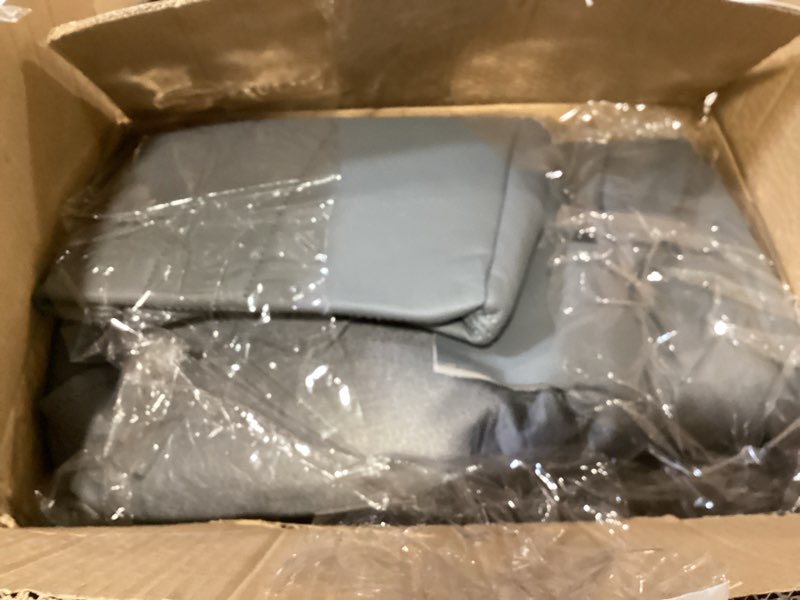 nlqr front driver and passenger bottom & top replacement seat covers dark gray microfiber leather co