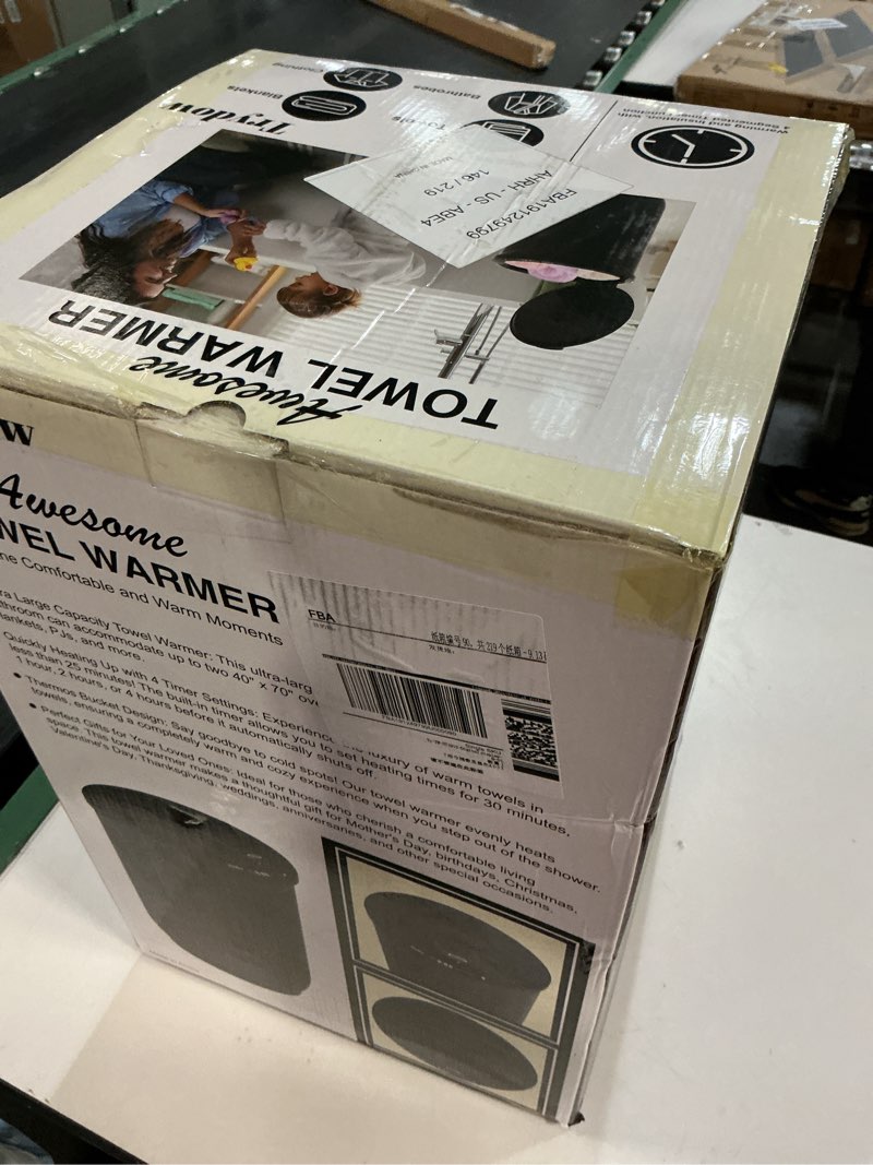 Condition photo showing Good Condition for Ultra Large Capacity Towel Warmer Bucket, Rapid Heating with Timer, One-Button Digital Display Control, Safety Lock, Gifts for Him & Her, Auto Shut-Off, Fits 2 Large, Blanket, Bathrobe, Black