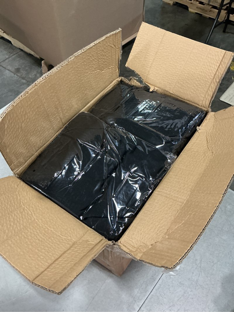 Condition photo showing New/Like New for 10 pack black round spandex tablecloths for 60inch tables, stretchy 120inch fitted 5ft round table cloths wrinkle free washable table cover with skirt for wedding birthday party dining banquet events