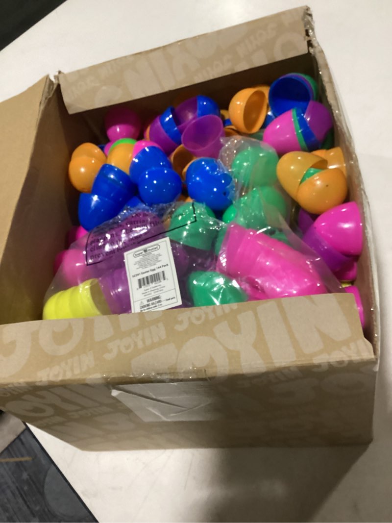 Condition photo showing New/Like New for joyin 300pcs easter eggs, plastic 2.3" 294pcs colorful with 6pcs golden eggs bulk empty fillable for easter hunt party favor basket stuffers filler classroom prize supplies decor