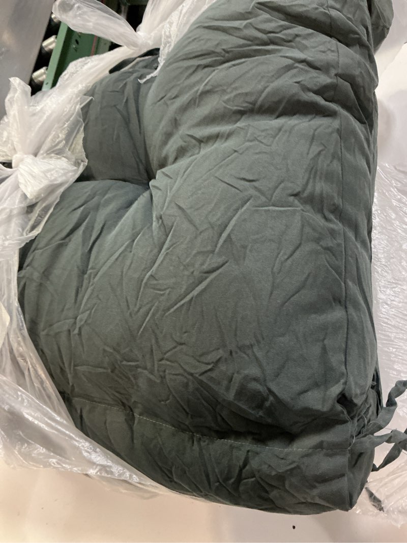 Condition photo showing As Is for Outdoor Chair Cushions All Weather Replacement Patio Seat Pads Waterproof Outdoor Patio Furniture Cushions with Back and Ties for Wicker Chairs,41.7 * 20.8" Dark Grey Dark Grey 41.7"*20.8"