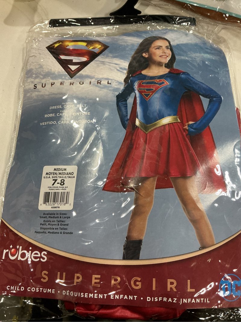 Condition photo showing New/Like New for Rubies Girl's Supergirl Tv Show Costume Medium Multicolor