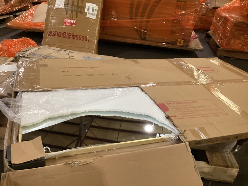 BONEWEI Gold Bathroom Mirror,60x36 inch Wall Mirror for Bathroom Wall Mounted,Round Rectangle Mirror