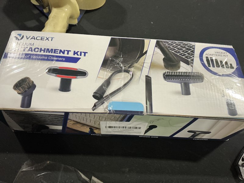 Condition photo showing As Is for Replacement Vacuum Attachments & Brushes plus Universal Adapter Kit Compatible with Shop Vacs 2-1/4'