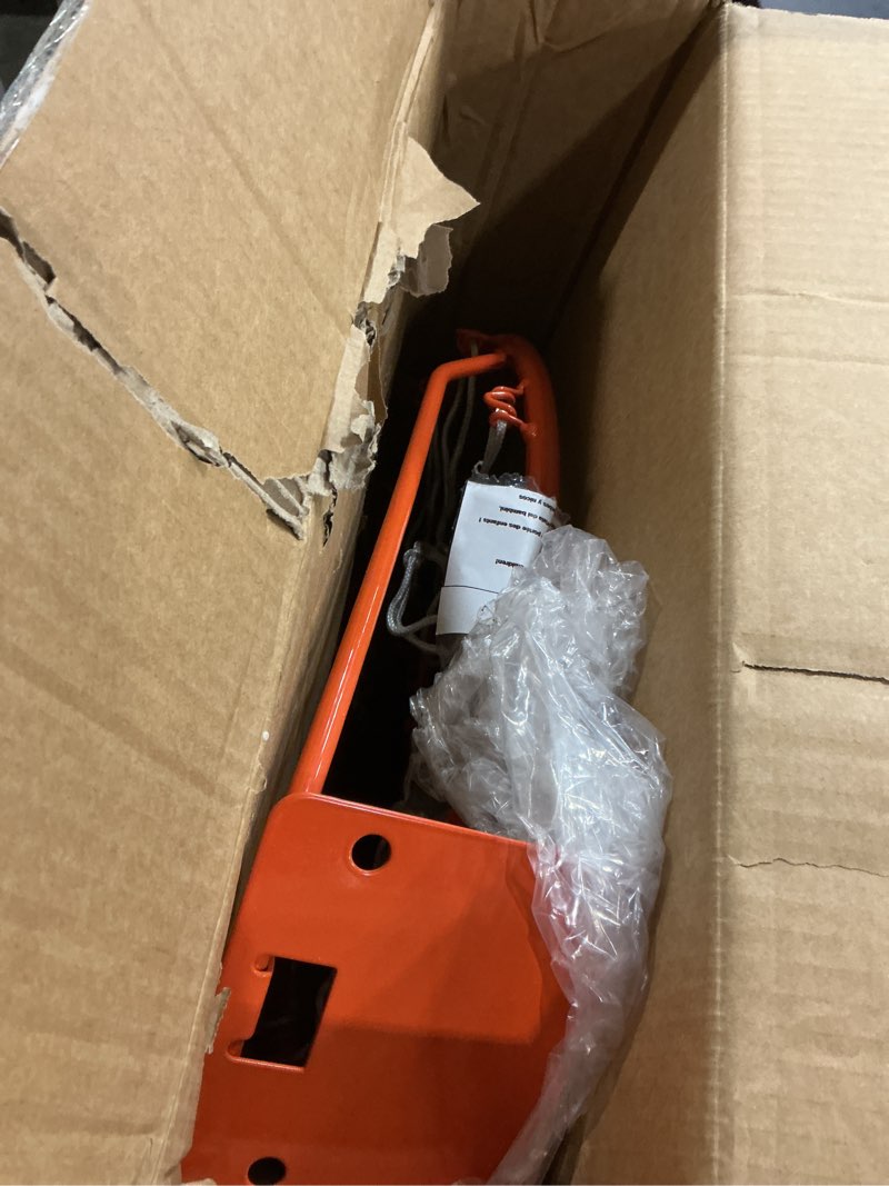 Condition photo showing Good Condition for dripex solid basketball rim 18" replacement breakaway wall mounted outdoor heavy duty solid steel 18 inch rim double spring with all weather net orange