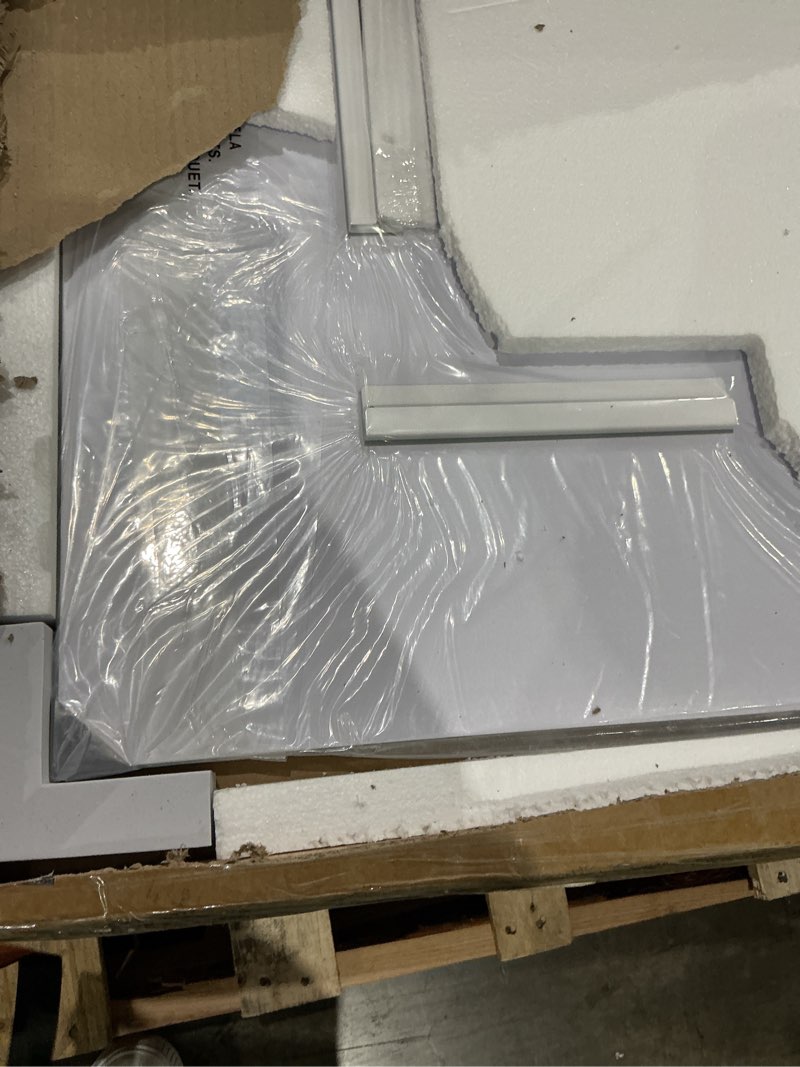 Condition photo showing Good Condition for vocalstar frameless bathroom mirror, 48" x 36" rectangle wall mirror with beveled edge, modern decorative vanity mirrored for living room, entryway, bedroom | 1/4-inch shatterproof glass rectangle 48"l x 36"w
