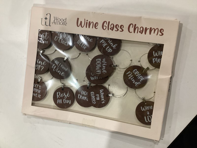 Condition photo showing New/Like New for Funny Wine Glass Charms - 15 Pcs Wine Charms For Stem Glasses Tags, Drink Glass Identifiers Drink Markers For Party Decorations