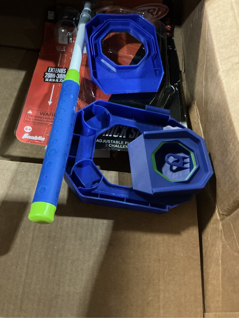 Condition photo showing As Is for nerf trick shot golf set - indoor + outdoor putting trick shot kids golf set - includes putter, balls, ramp + cups - all-in-one toy for kids blue