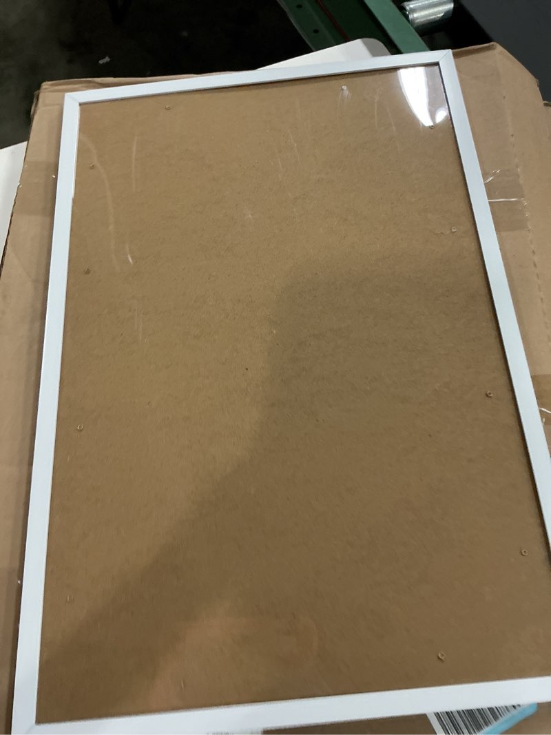 Condition photo showing As Is for omaigar 16x24 picture frame for 16by24 poster photo canvas certificate white high transparent photo frame wall desktop horizontal vertical 16 x 24 white 16x24