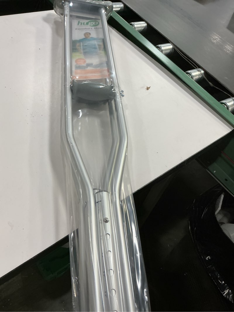 Condition photo showing New/Like New for hugo mobility adjustable crutches for walking, tall adult walking crutches, comfortable lightweight crutches with underarm pad and hand grip