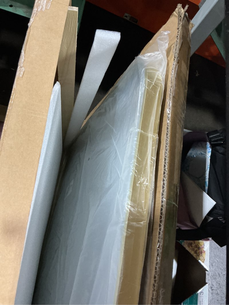 Condition photo showing Good Condition for 24x36 inch bathroom mirrors for over sink, brushed gold rectangle mirror for bathroom or entryway, wall mounted vanity mirror with aluminum alloy frame & tempered glass, hangs horizontally/vertically gold 24"l x 36"w