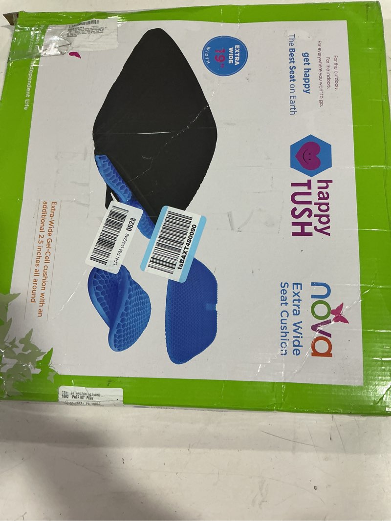 Condition photo showing Good Condition for nova extra wide cooling gel seat cushion 17” x 18” – breathable honeycomb design for pressure relief, non-slip chair pad with handle for office chair, car & wheelchair