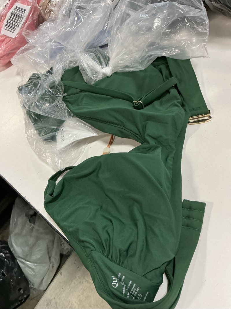 Condition photo showing Good Condition for italian high-rise high-leg bikini bottom, l, palm