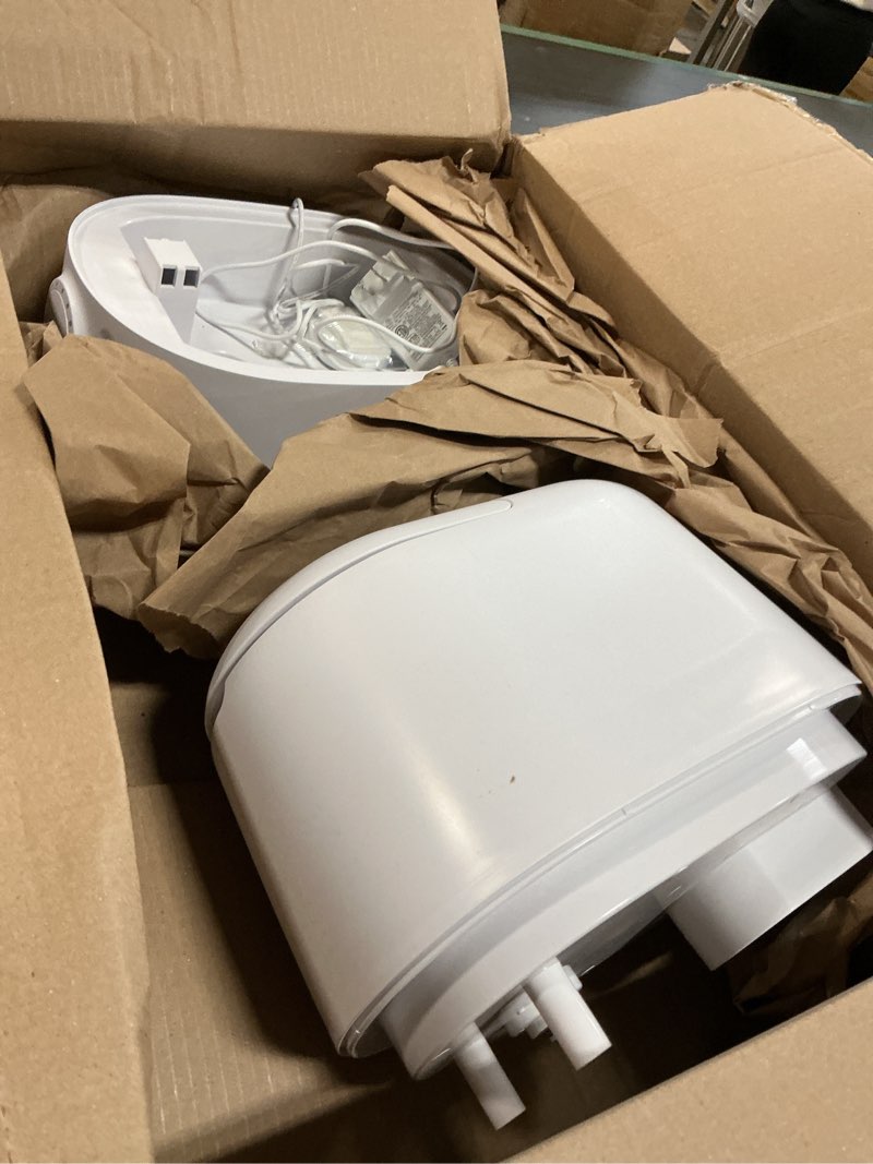 Condition photo showing As Is for Frida Baby 3-in-1 XL Top Fill Humidifier for Bedroom, Cold & Flu Relief, 6L Tank Cool Mist Humidifier + Diffuser for Large Rooms, Mold Resistant, Nightlight, Auto-Off, Quiet, Essential Oil Diffuser 1.6 Gallon Tank