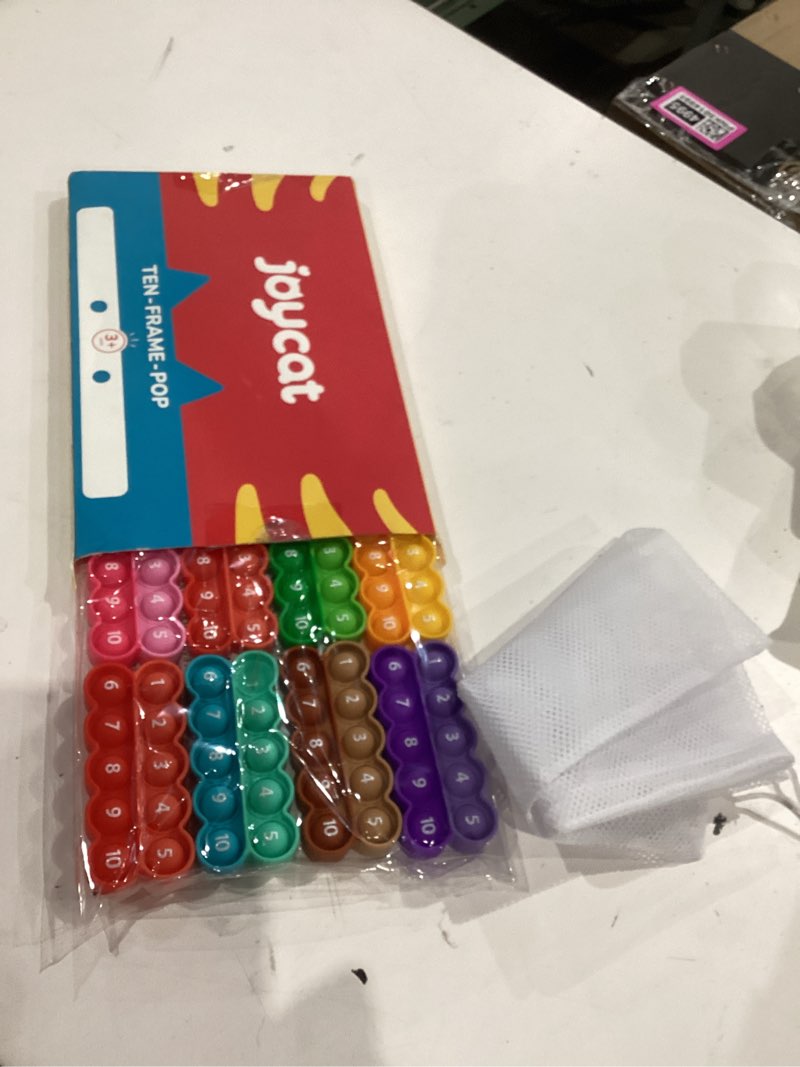 Condition photo showing New/Like New for joycat ten-frame math learning tools for elementary-8 ten frames and 20 task cards math counting games with for preschool kindergarten classroom learning activities kids ages 3-5 8 8 ten frame boards + task cards