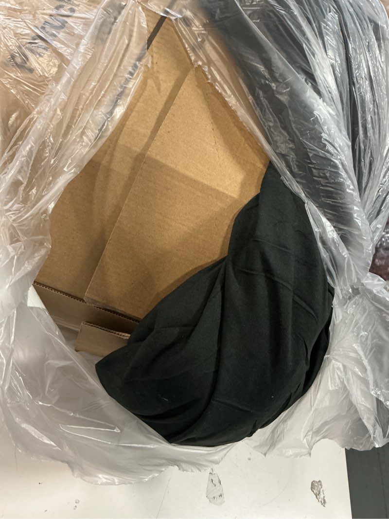 Condition photo showing As Is for CozyLux King Size Comforter Set Black, 7 Pieces Pintuck Bed in A Bag Black Comforter King Size, Pinch Pleat Bedding Set with All Season Comforter, Sheets, Pillowcases & Shams Black King