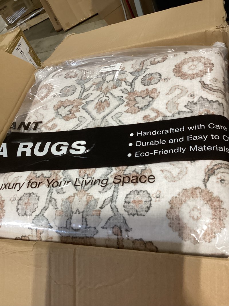 Condition photo showing New/Like New for witshock living room area rugs 9x12: soft non-slip backing washable rugs vintage large carpet for bedroom office dining room kitchen stain resistant home decor rug camel 9' x 12' (rectangular)