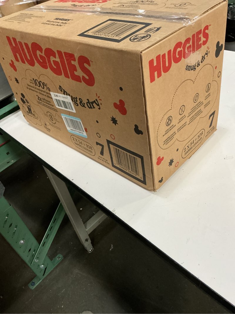 Condition photo showing New/Like New for huggies snug & dry disposable diapers - econ+ pack - size 7 - 108ct