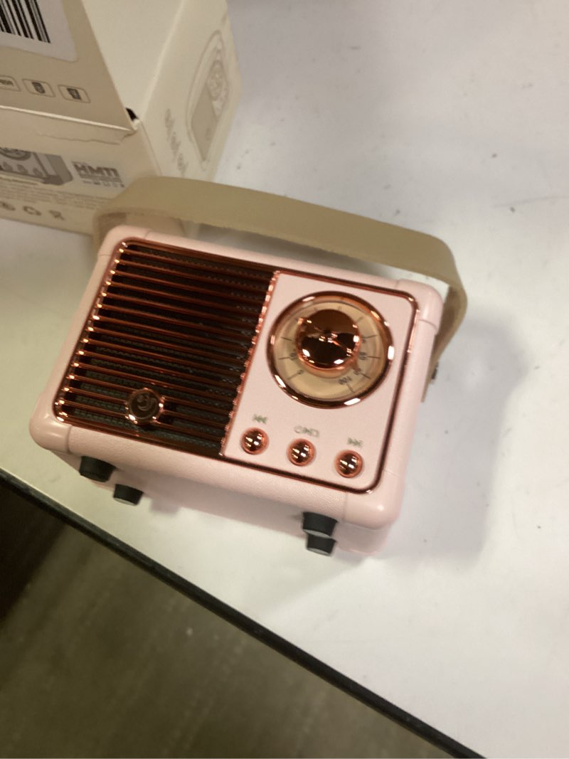 Condition photo showing Good Condition for Retro Bluetooth Speaker, Portable Wireless Speaker with Crystal Clear Stereo Sound Rich Bass, Best Birthday Gifts Ideas for Women Teenage (Pink)