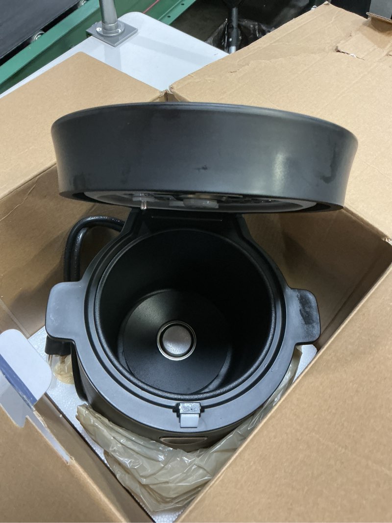 Condition photo showing As Is for TOKIT Rice Cooker 3 Cup Uncooked/6 Cup Cooked, Nonstick Inner Pot Ceramic Rice Cooker Small,24H Timer Delay & Keep Warm, Portable 9 Preset Functions for Brown Rice, Steam, Soup, Black