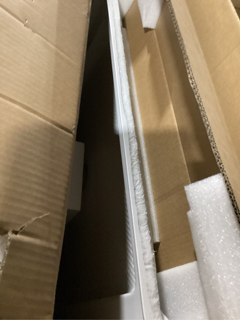Condition photo showing Good Condition for dreamline slimline 32 in. d x 48 in. w x 2 3/4 in. h center drain single threshold shower base in white, dlt-1132480 white 32 inch d x 48 inch w center drain