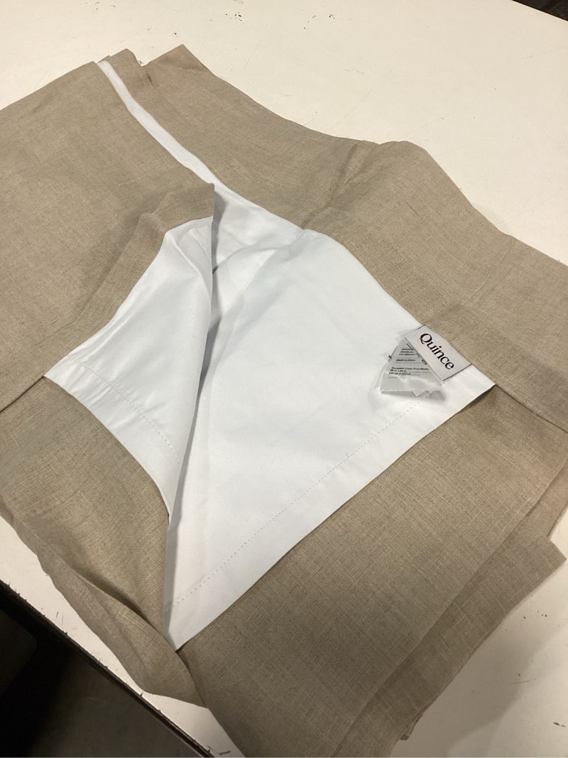 Condition photo showing Good Condition for european linen true blackout curtain - single panel flax 96x84