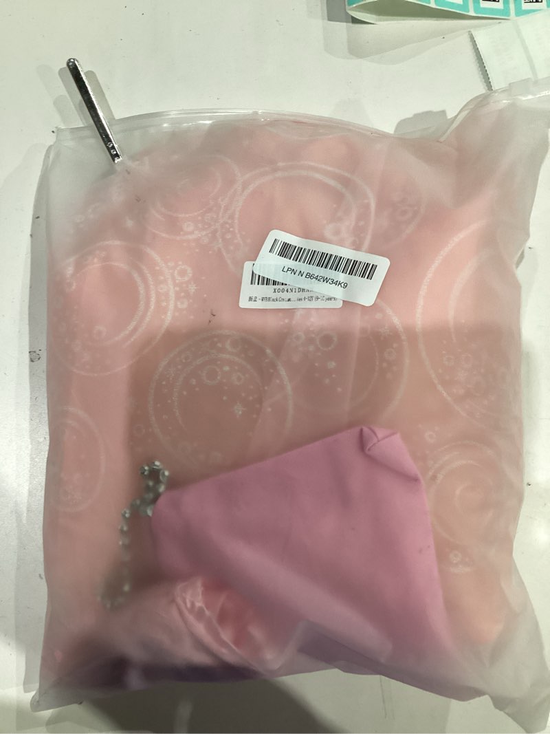 Condition photo showing As Is for wyb glinda dress for girls pink witch costume for girls halloween cosplay outfits party dress with accessories 9-10 years