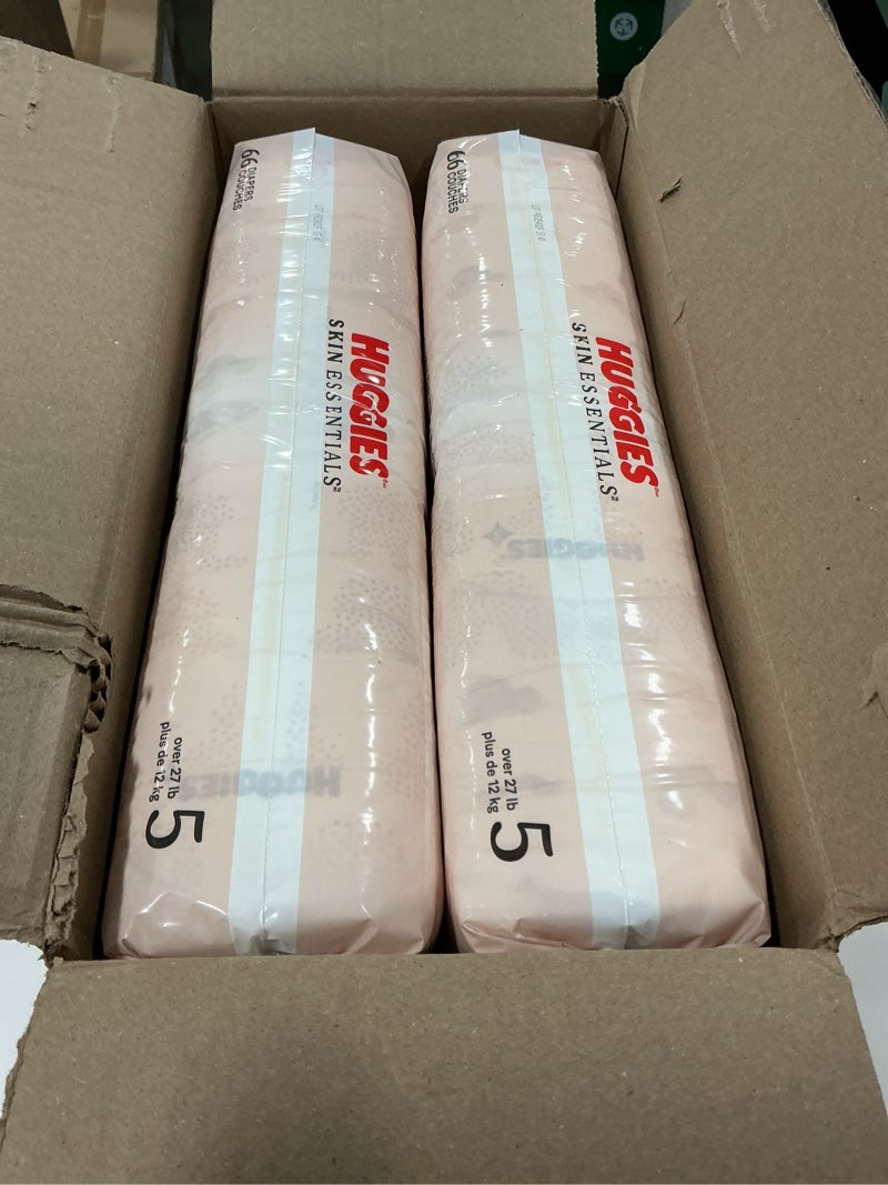 Condition photo showing New/Like New for Huggies Skin Essentials Disposable Diapers - Econ+ Pack - Size 5 - 132ct