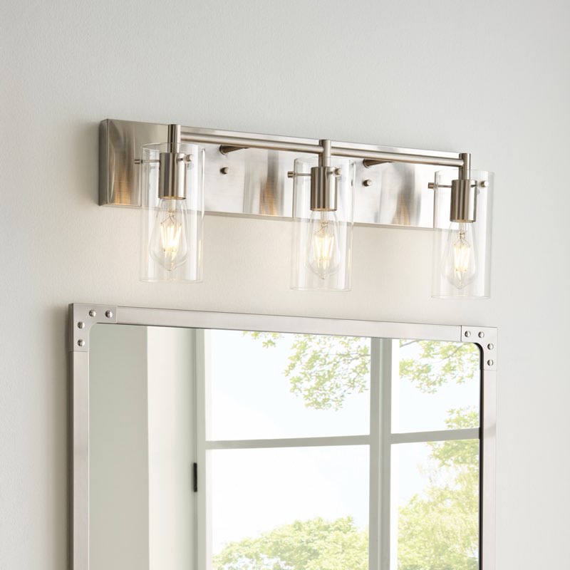  Allen + Roth Yuma 24-in 3 -Light Brushed