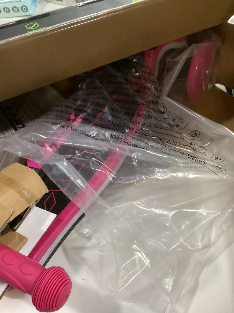 Condition photo showing New/Like New for ZIFFY 3-Wheel Light-Up Kids Scooter, Kids Balance Scooter for Boys Girls with 20 Dynamic LED Lights, 4 Adjustable Height, Lean-to-Steer Design with Anti-Slip Wide Surface for Stability - Up to 110LBS Red