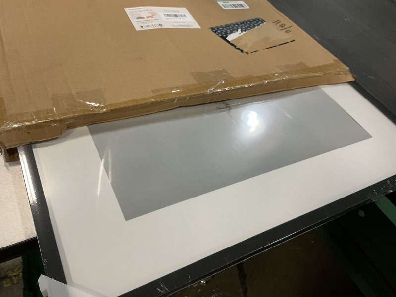 Condition photo showing Good Condition for upsimples 24x30 puzzle frame, display pictures 18x24 with mat or 24 x 30 without, wall hanging poster frames, black, 1 pack black 24x30