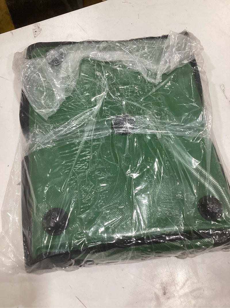 Condition photo showing New/Like New for cat house outdoor with two-sided escape door, insulated and waterproof, outside weatherproof feral cat shelter for winter, oxford cloth upgraded (green, s)