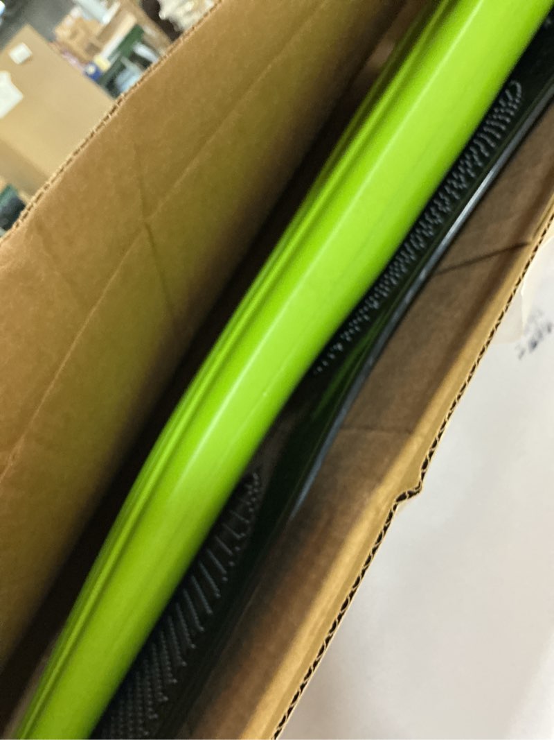 Condition photo showing Good Condition for snow scooter, fold-up snowboard with handlebar kick-scooter sliding snow sled for kids and adults, toddlers ski skate green