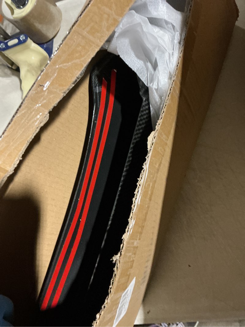 Condition photo showing As Is for carbon fiber front bumper lip splitter for 5 series f10 f11 m sport 2010-2016, reduced wind, improved driving stability (carbon fiber) carbon fiber style