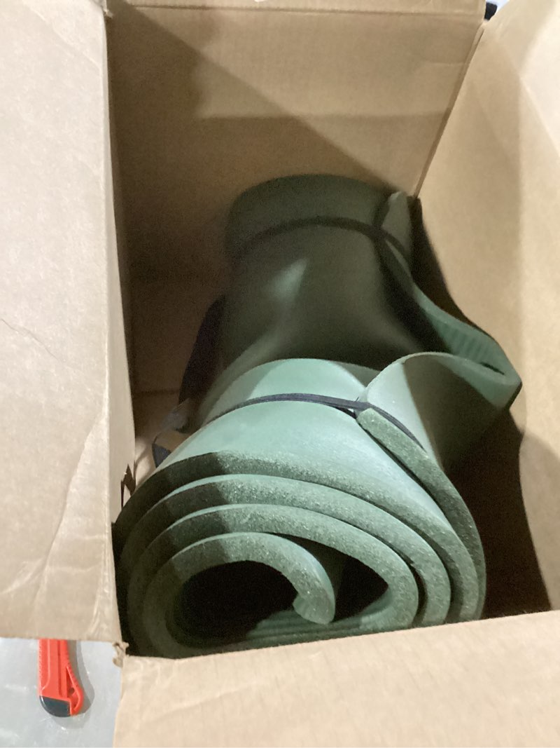 Condition photo showing Good Condition for Retrospec Solana Yoga Mat Thick 1/2in Non-Slip Workout Mat with Nylon Strap - 72x24in Exercise Mat for Pilates, Stretching & Fitness - BPA Free, Easy Clean Wild Spruce 1/2 inch