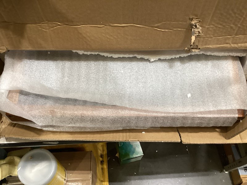 Condition photo showing Good Condition for adjustable dog ramp for bed - 48" long foldable wooden ramp for dogs to get on bed, couch, or car with 16.5" wide walking space (walnut wood with gray carpet) walnut wood 48” long x 16.5” wide