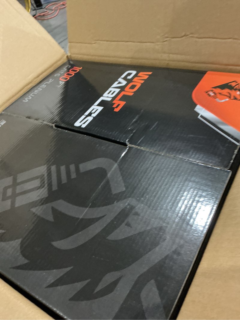 Condition photo showing New/Like New for | cat6 cable 1000ft | plenum cmp rated | 23awg, 550mhz utp certified | 10gbps high speed bulk cat 6 ethernet cable for networking | easy pull box (blue)