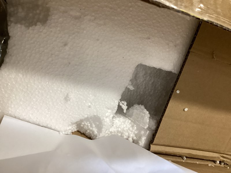 Condition photo showing New/Like New for Modern Decor Adjustable Pendant Lamp Kitchen Island, Aluminum and Wood Finish,1-Light E26 Base Ceiling Hanging Light for Dining Room Shop Restaurant (Beige+Dark Wood Grain, 40cm) 40cm Beige+Dark Wood Grain