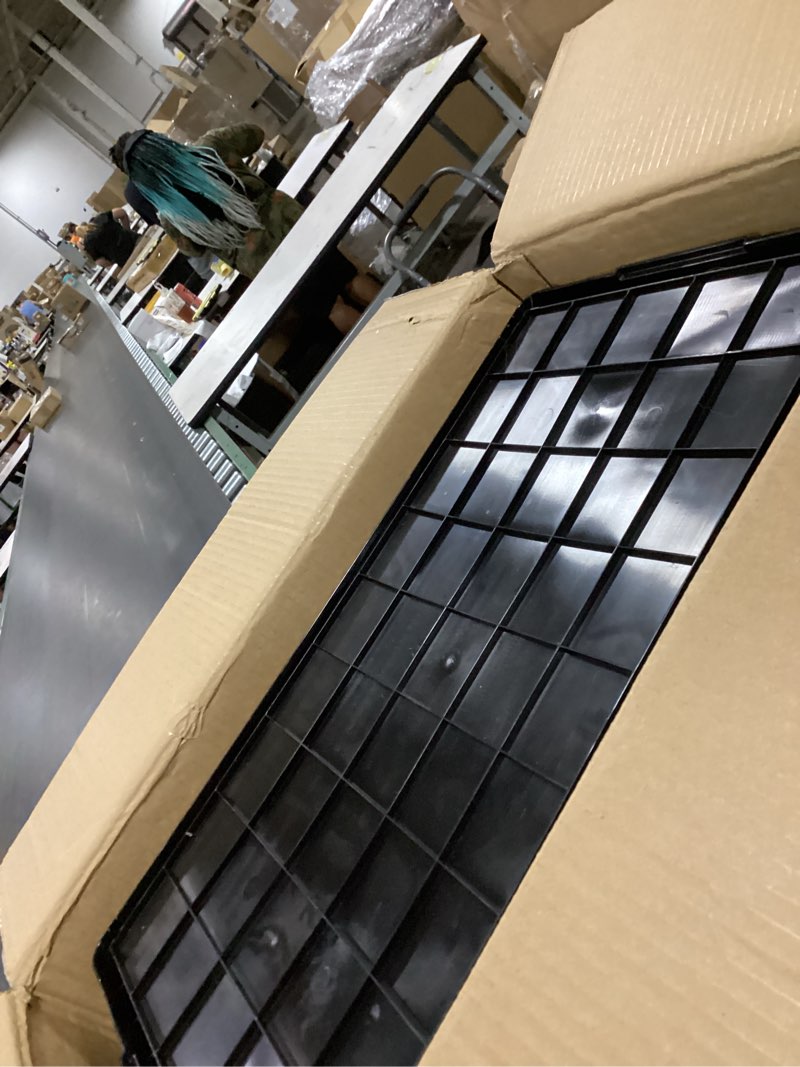 Condition photo showing New/Like New for sailun 260qt stackable storage bins folding collapsible storage bins with lid, closet organizers and storage box with door black 22" w x 13" d x 50" h 1 lid 4 pack-22" w x 13" d x 50" h black